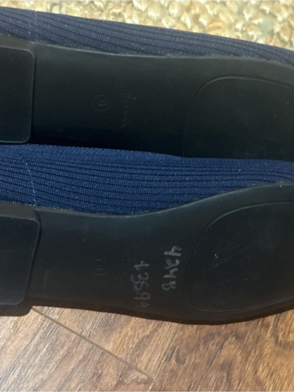 Source Unknown Navy Ribbed Knit Flats - Picture 4 of 4